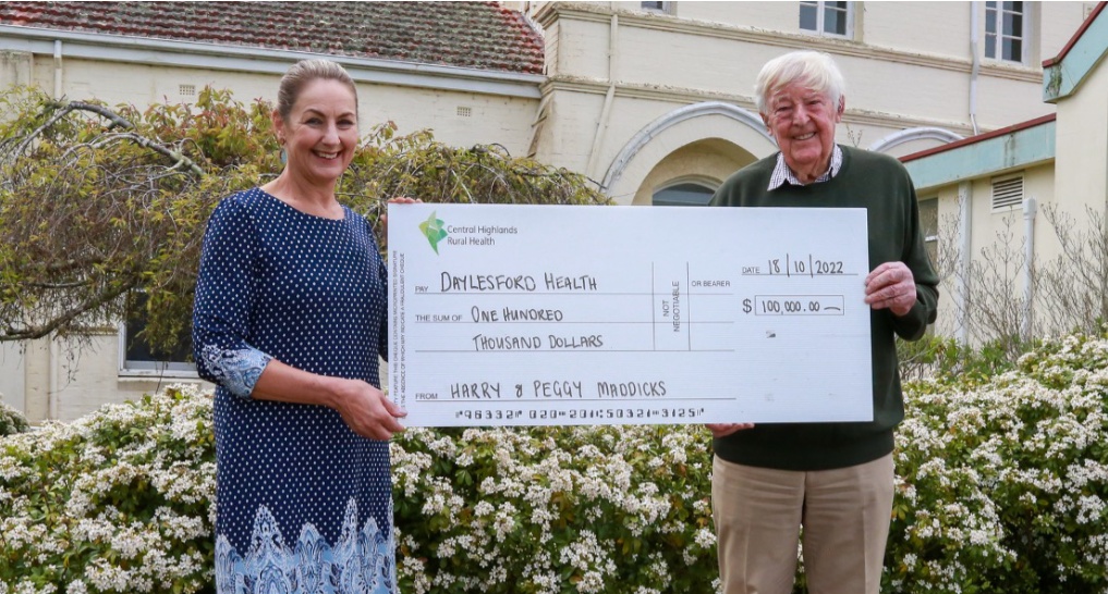 Maddicks Family Estate Donates $100k to Daylesford Hospital